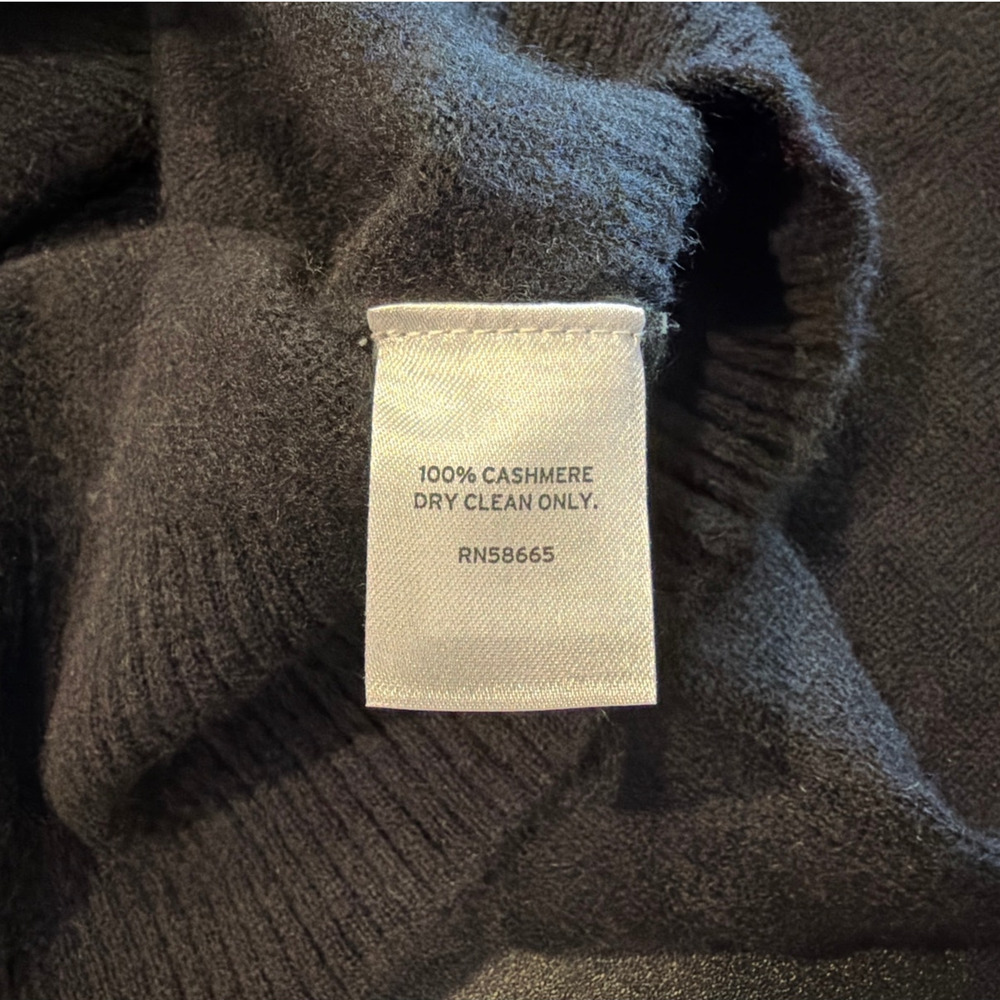 NWOT Nordstrom Cashmere Mock Neck Sweater, Black, Women’s Medium - Picture 4 of 4
